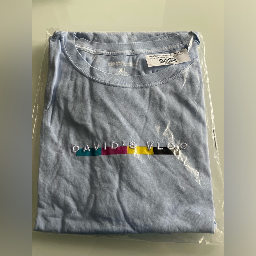 David Dobrik: “Beverly 2.0” Blue t-shirt
